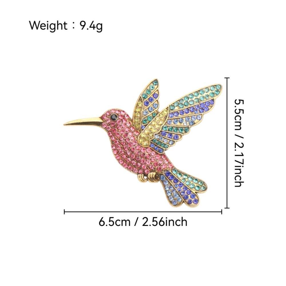 Elegant Hummingbird Brooches Luxury Rhinestone Brooches Fashion Animal Brooches Prom
