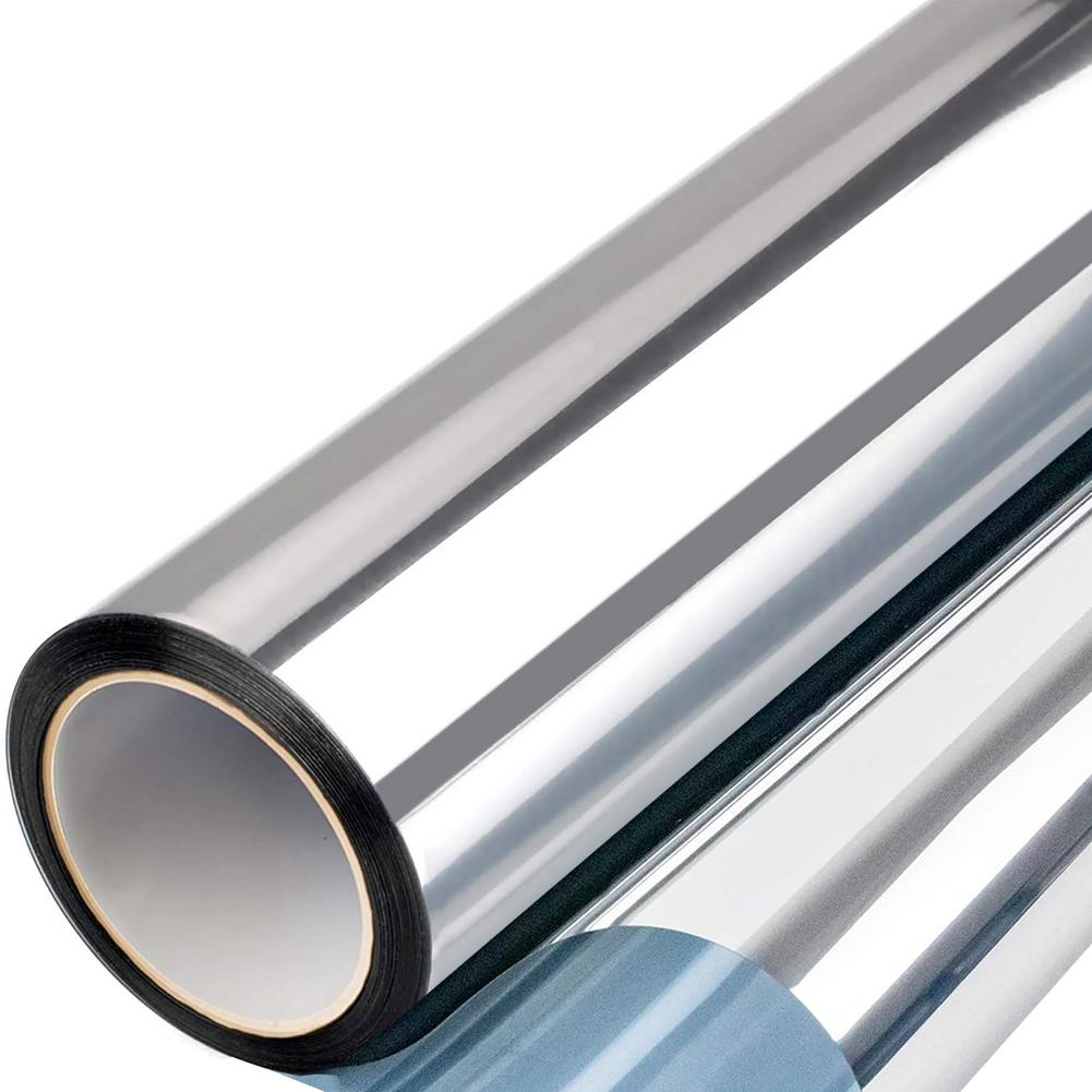 

Window Reflective Film Adhesive Anti 99% UV Window Mirror Self Adhesive Film Silver Heat Insulation Solar Window Tint Privacy