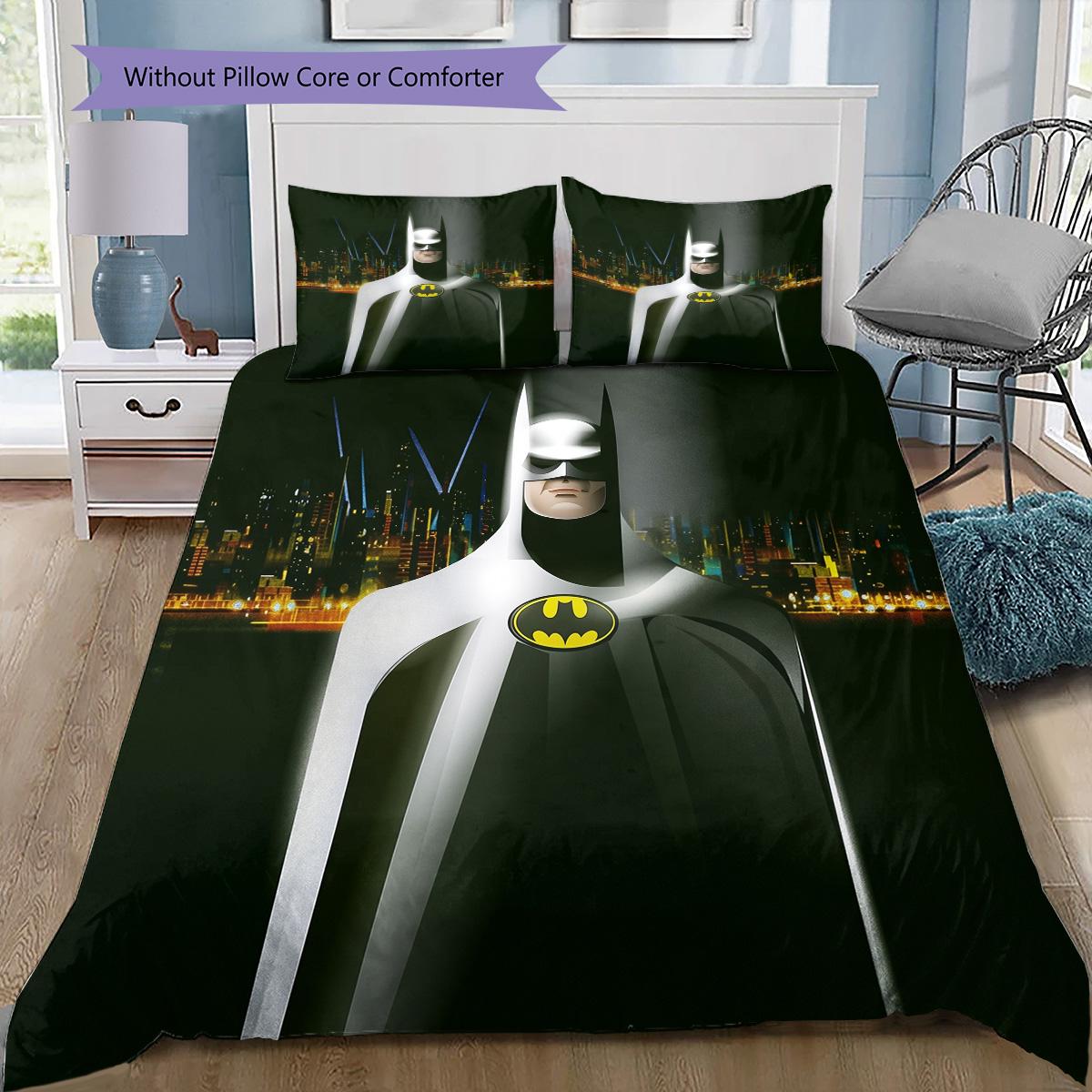 

Batman Front View Bedding Set, 1 Duvet Cover & 2 Pillowcases, Home Bedroom, Ideal Gift 135x200cm