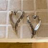 925 Sterling Silver Vintage Earrings For Women Trendy Simple Retro Heart Earring Jewelry Prevent Allergy Party Accessories Gift