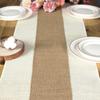 Vintage Jute Tablecloth Wedding Party Decoration Rustic Style Colour Blocking Tablecloth