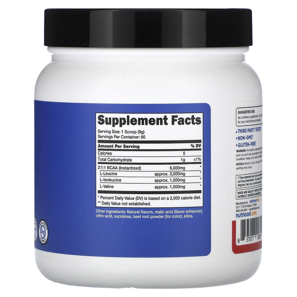 Performance, Bcaa, Strawberry Kiwi, 540G (1.2Lb)