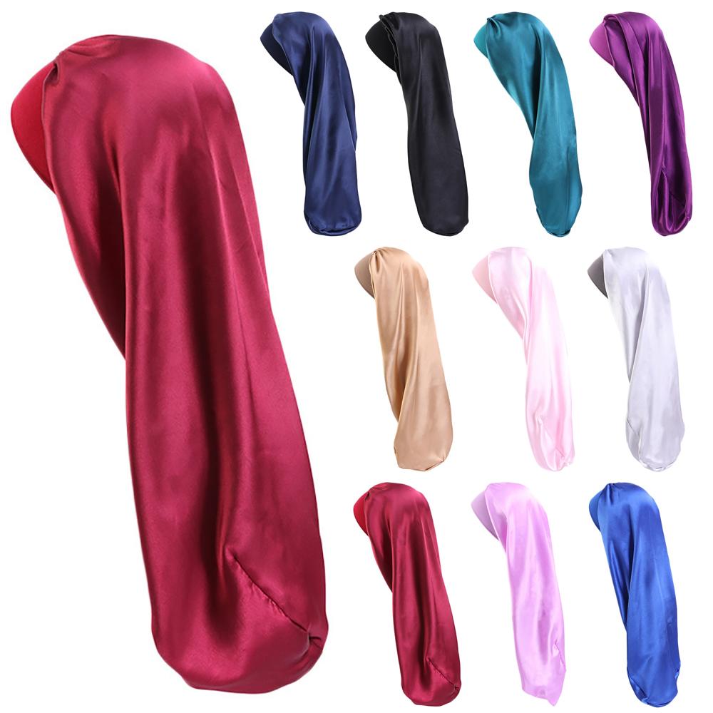 Silk-Satin Bonnet Night Sleep Cap Hair 