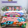 3pcs The Amazing World of Gumball1 pattern bedding set duvet cover set includes duvet cover &pillowcases, perfect all season bedroom decoration & gift