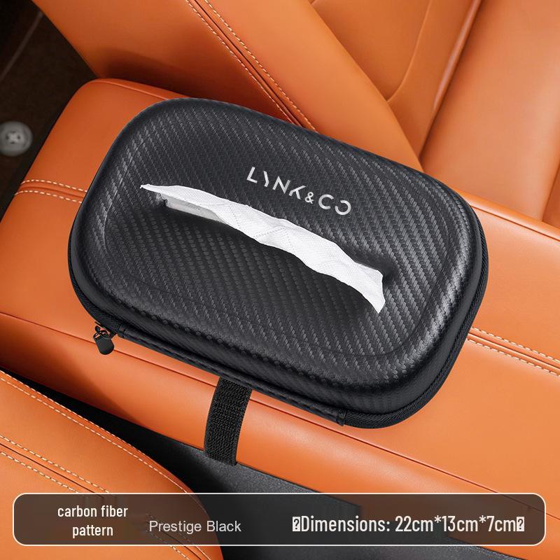 Compatible Lynk & Co Car Tissue Box for 07/Z01/01/02/03/05/06/08/09 with Armrest Pull-out Design