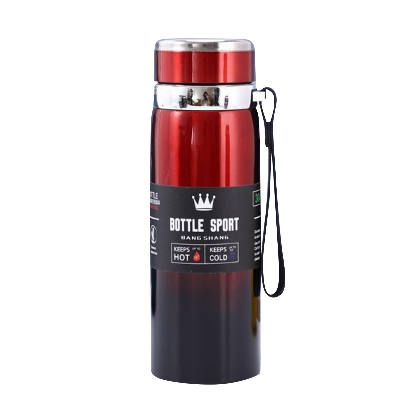 

Термокружка из нержавеющей стали, портативный дорожный чайник с лямкой, большой емкости, для занятий спортом на открытом воздухе One Size