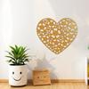 Large Vintage Wrought Iron Heart Wall Decor Floral Metal Art Indoor Outdoor Hanging Gift for Valentine Wedding Anniversary Living Room Bedroom