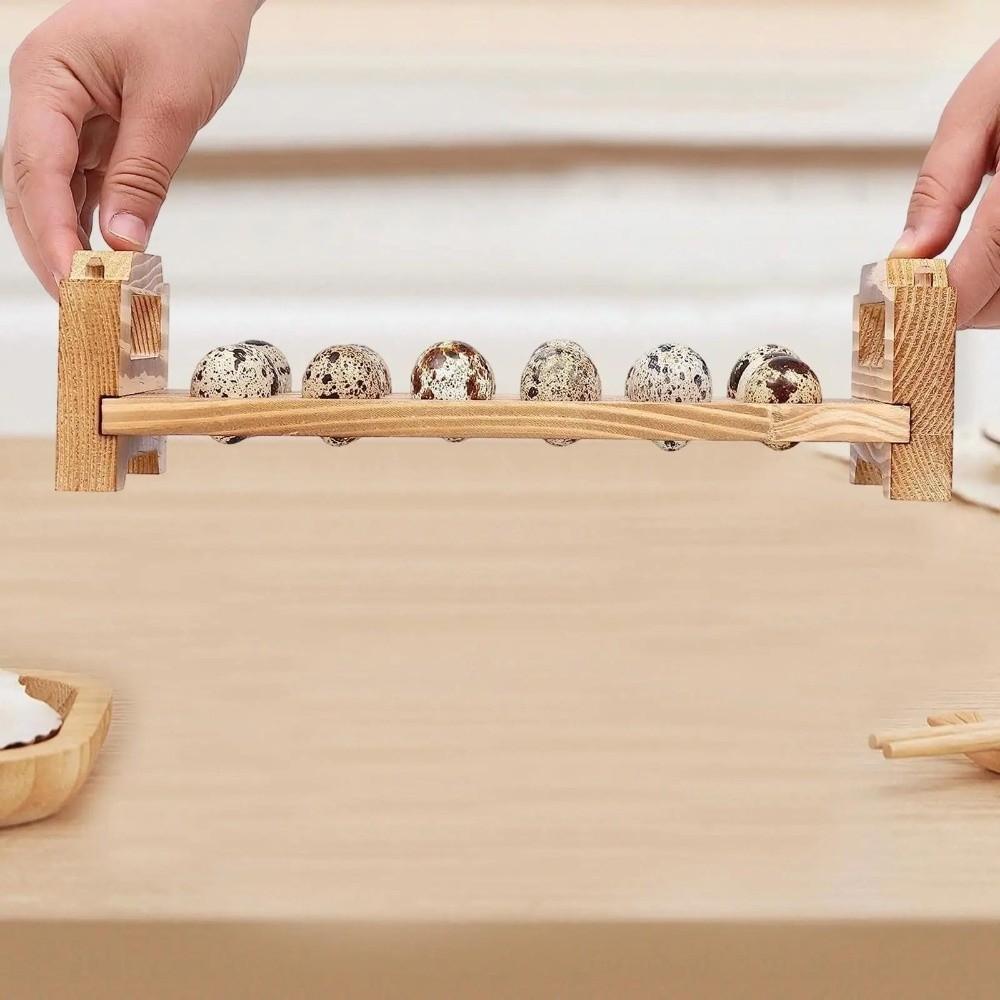 Stackable Wood Egg Holder Space Saving Egg Display Crates Egg Storage Rack  Kitchen Countertop