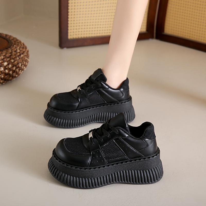Fashion 2025 New Outdoor Mesh Women's Vulcanize Shoes Platform Breathable Hot Sale Lace Up Women Sneakers Versatile Ladies Casual Shoes