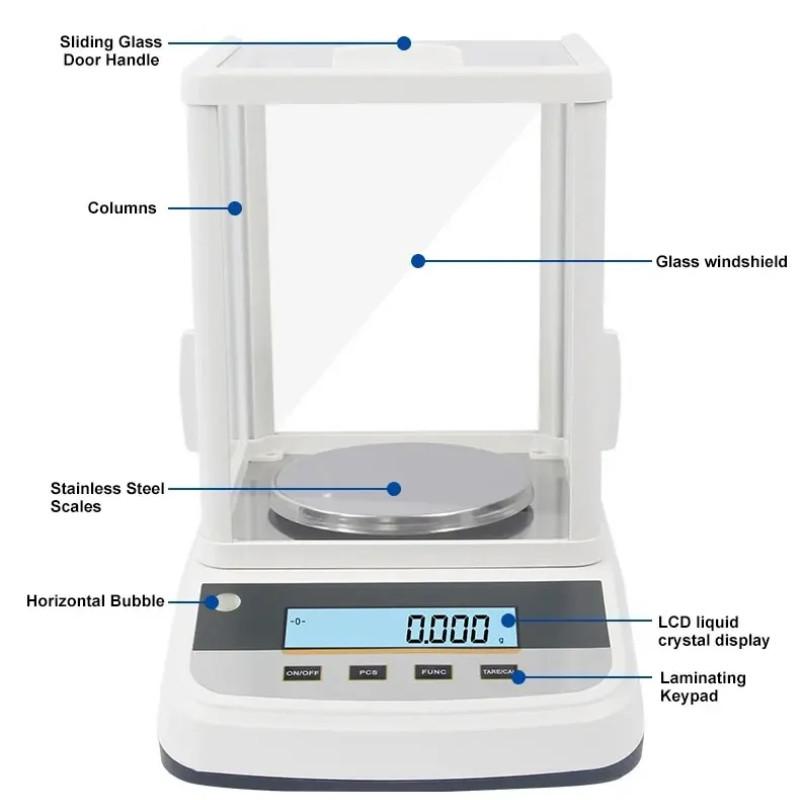 LCD Display High Precision Jewelry Scale Digital Electronic Scale Lab Precision Analytical Balance Weight Scale