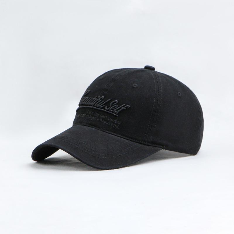 New Cotton Soft Top Cap Men's and Women's Three-dimensional Embroidery Simple Casual Travel Baseball Cap