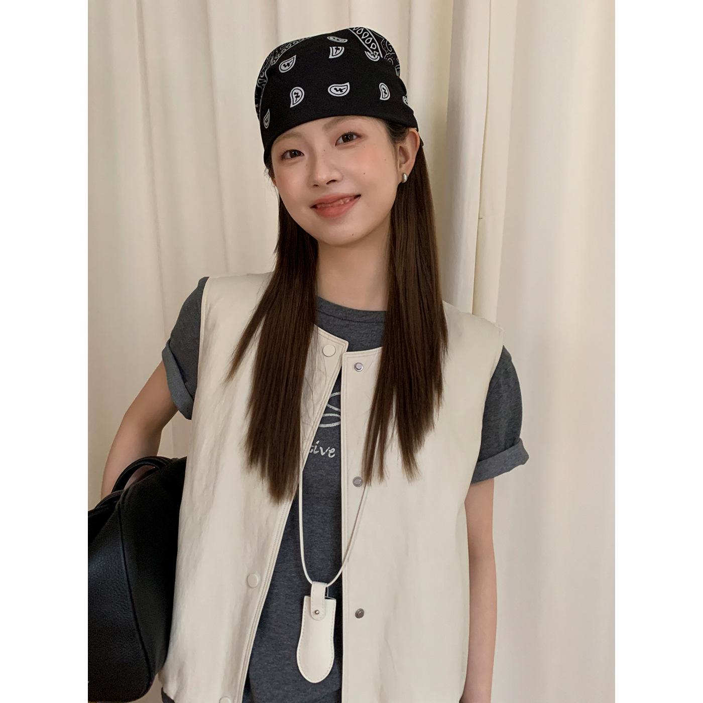 

Women s 2026 Spring Color Block Layered Vest Set with Pendant One Size абрикосовый