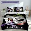 3pcs Custom Name Joker Set,Includes 1 Duvet Cover and 2 Pillowcases,All-season Bedroom Decor