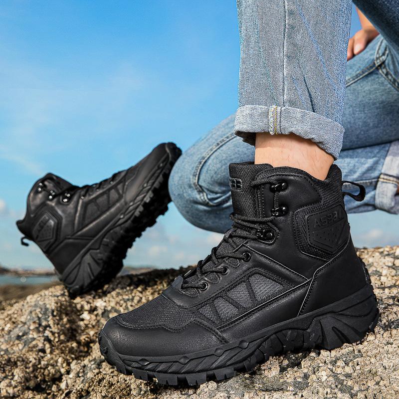 Pantofi de Alpinism pentru Bărbați Cizme Tactice Impermeabile Militare de Înaltă Calitate Pantofi de Motociclism Vânătoare Drumeții Cizme Respirabile