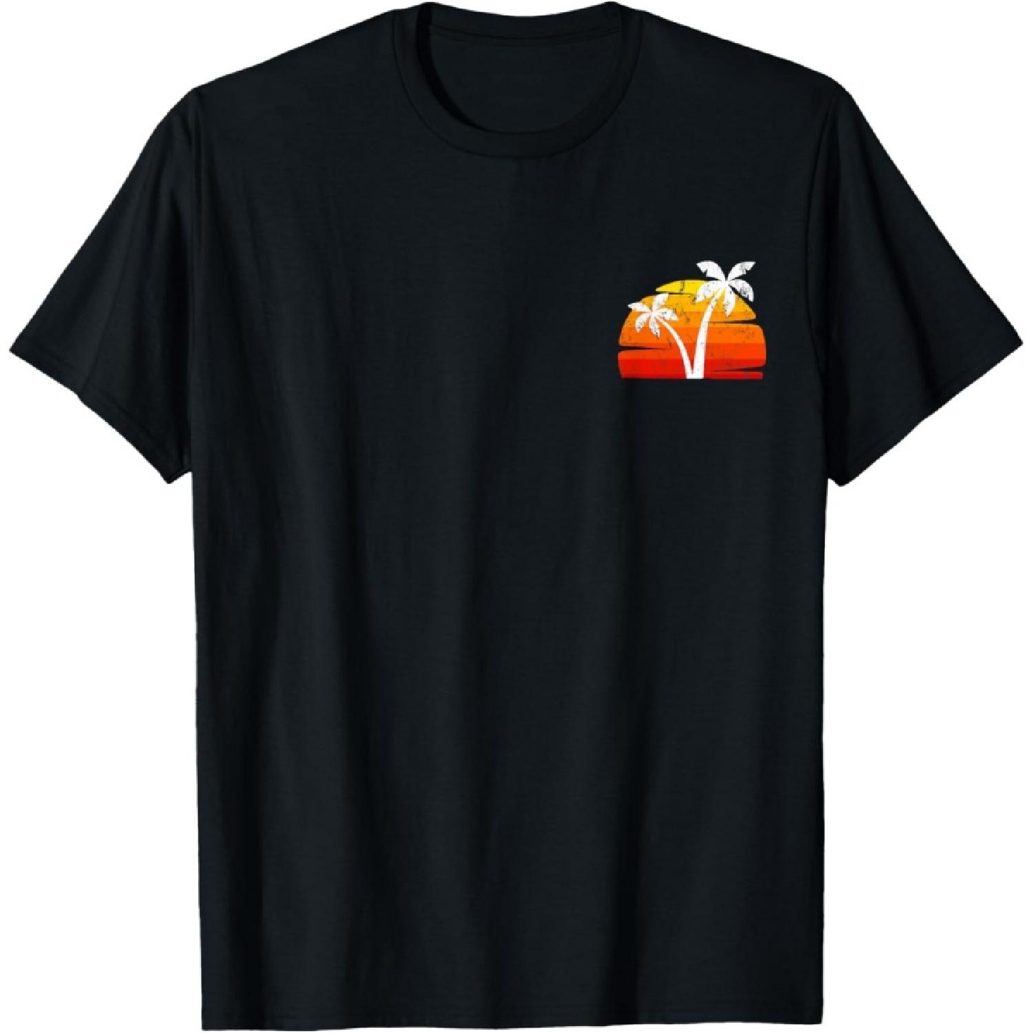 

Cool Summer Sunset Vacation Men Women Beach Palm Trees T-Shirt XXXXXL чорний