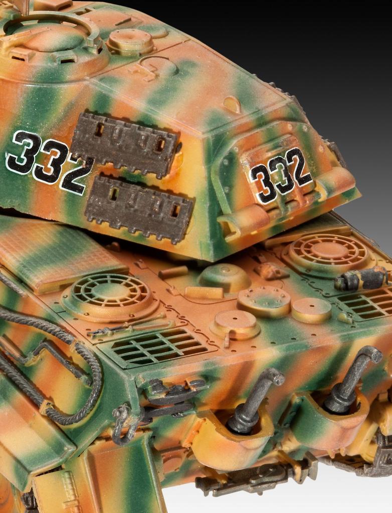 German Revell King Tiger Porsche Turret 03138 Plastic Model 1/72