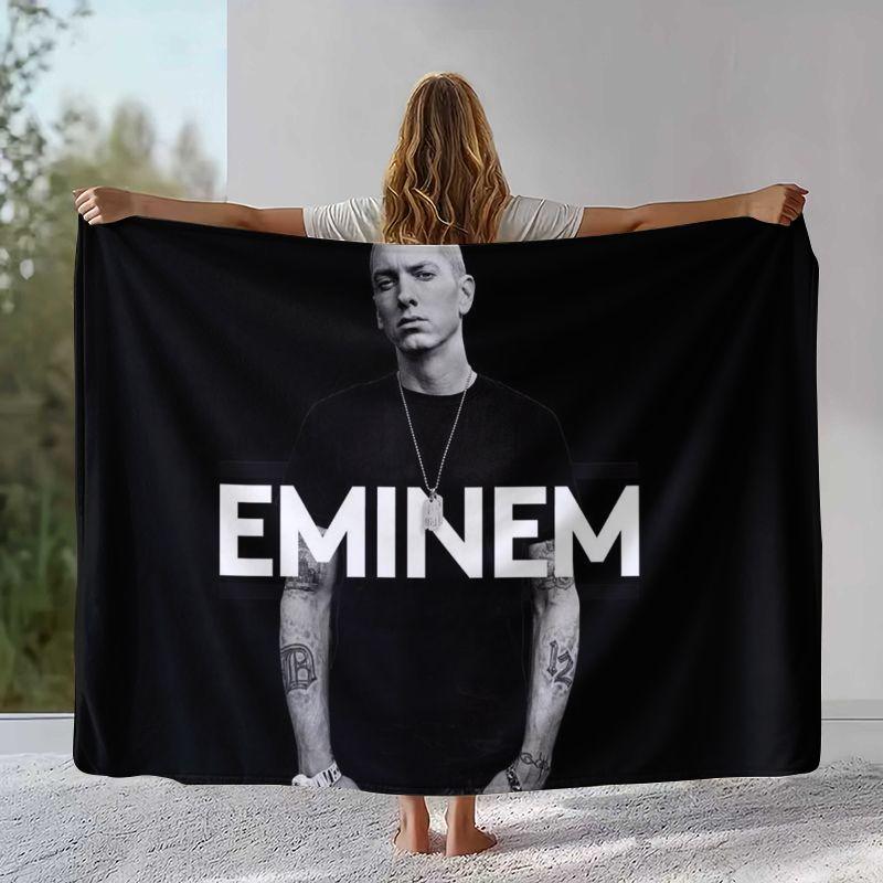 Rapper Eminem Hip Hop Rap God Flannel Blanket,Ultra Soft Warm Plush Throw for Home Bedroom Bed Sofa Cover Office Camping Picnic