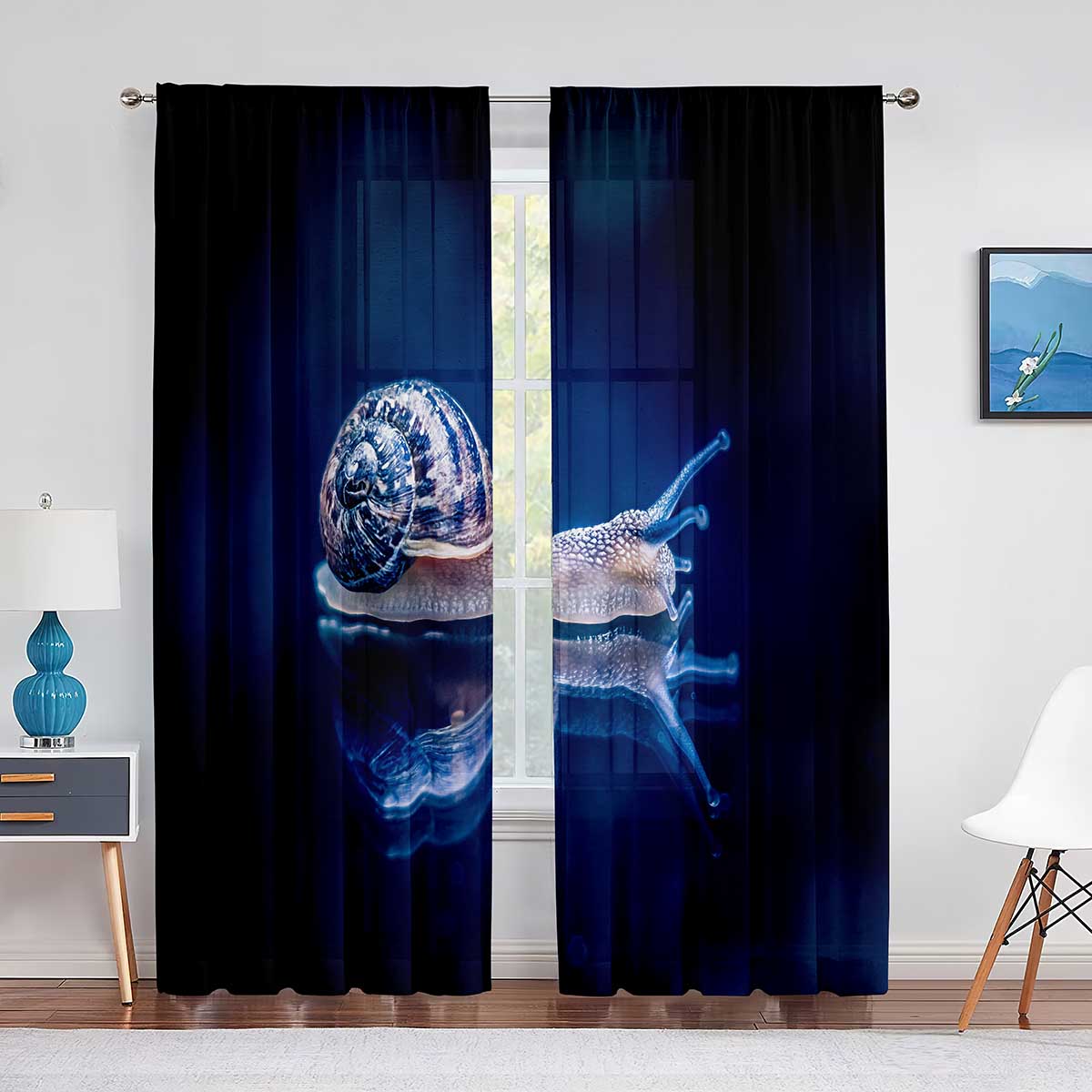 Прозрачная вуаль с милыми улитками и красными грибами — фото 13