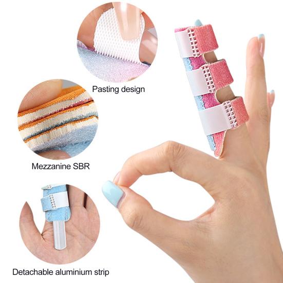 Finger Splint Adjustable Finger Support Brace Universal Finger Stabilizer Broken And Trigger Finger Straightener for Arthritis Sprain Pain Relief