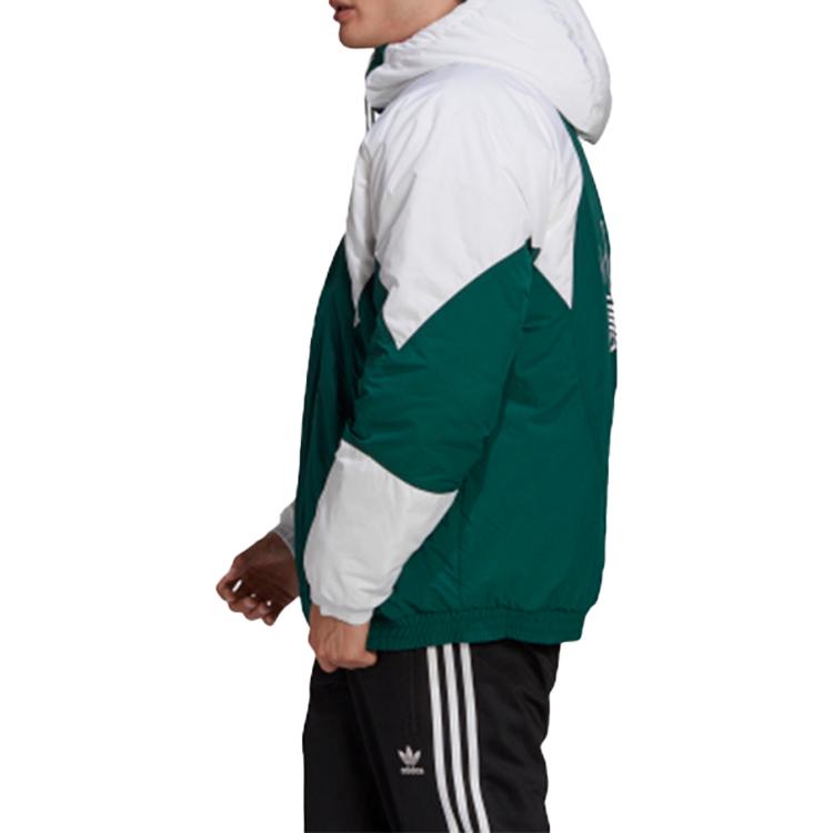 Adidas Retro Sports Patchwork Cotton Jacket Men Jackets Green GE1302