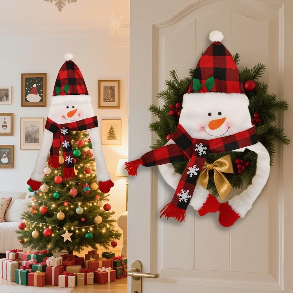 Santa Claus Christmas Tree Top Decoration Cartoon Snowman Tree Topper  Christmas Home Decor