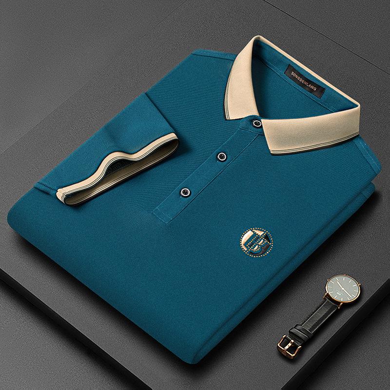 

Summer Men s Short-sleeved Polo Shirt Middle-aged Casual Loose Lapel Thin T-shirt Dad Wear Men s Clothing