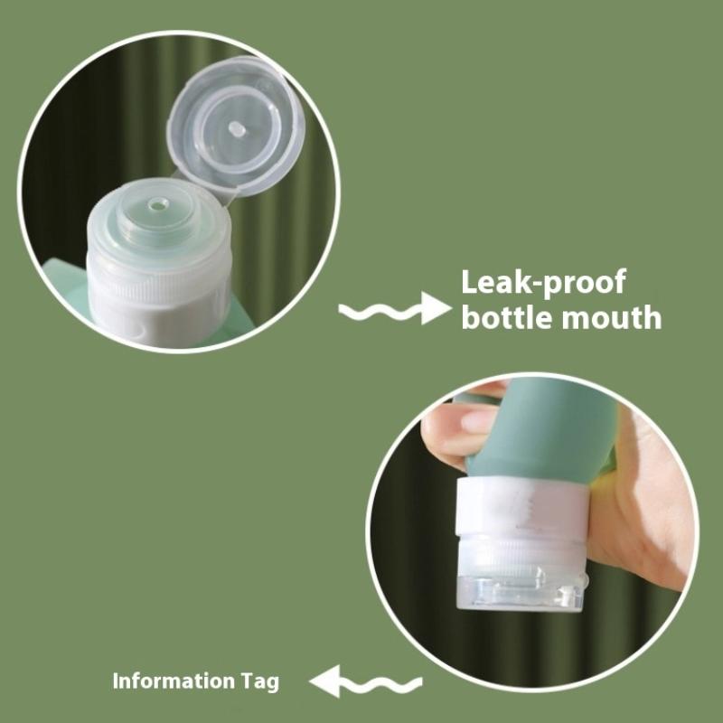 3Pcs 60ml/90ml Refillable Silicone Travel Bottle Set for Portable Skincare and Makeup Liquid Storage – Squeeze Dispenser Design