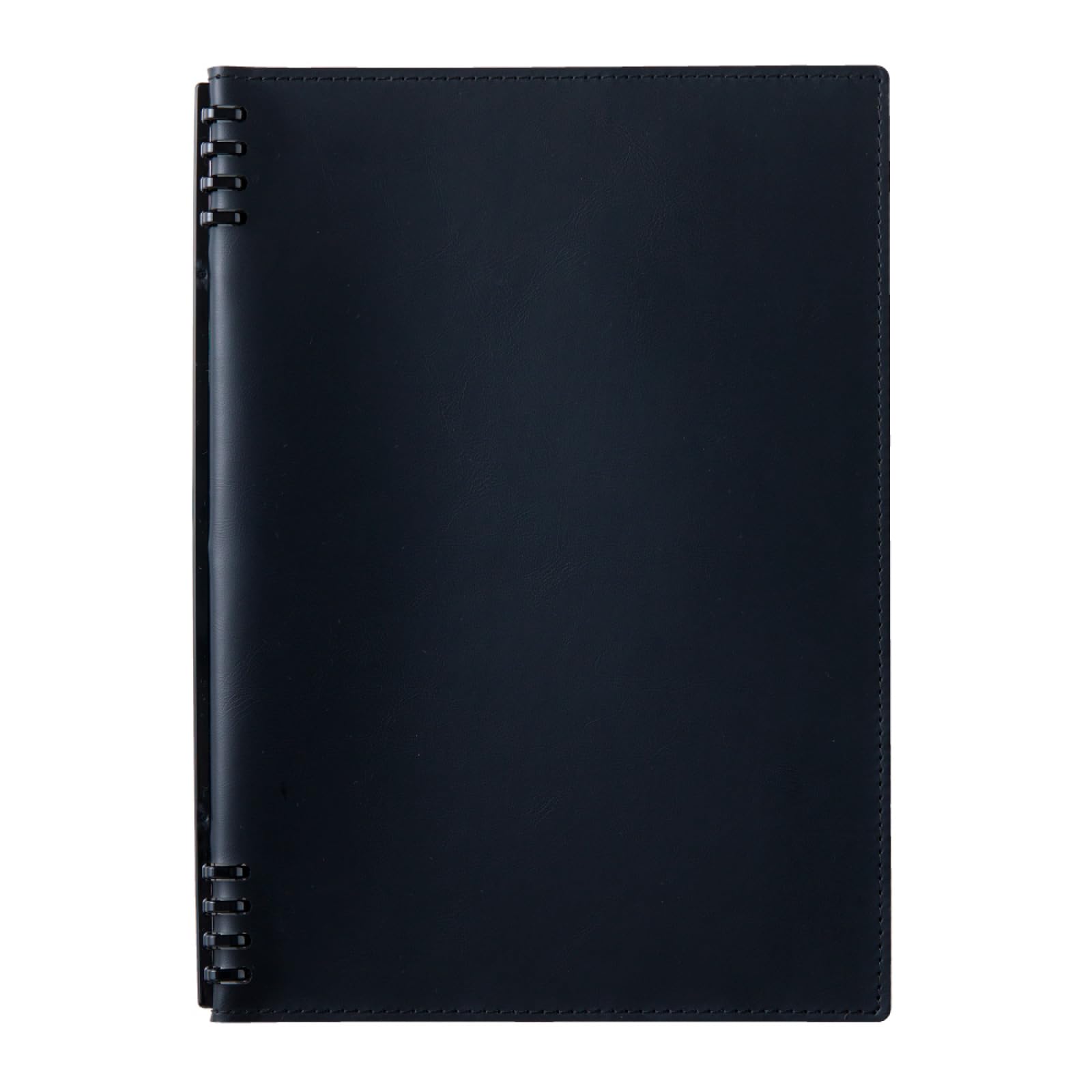 King Jim Teflaine Leather Fest U Synthetic Leather Ring Notebook, B5, Black, 9855TELU-BK чёрный