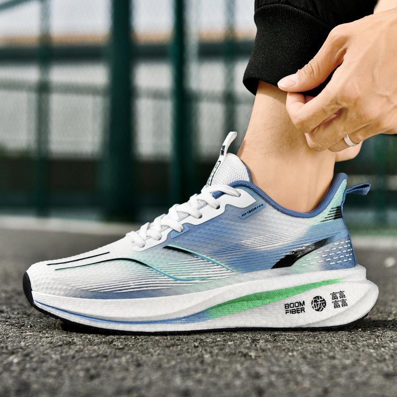 Men's casual speed runing shoes outdoor four seasons wear-resistant breathable sneakers soft-sole comfortable racing sports shoe