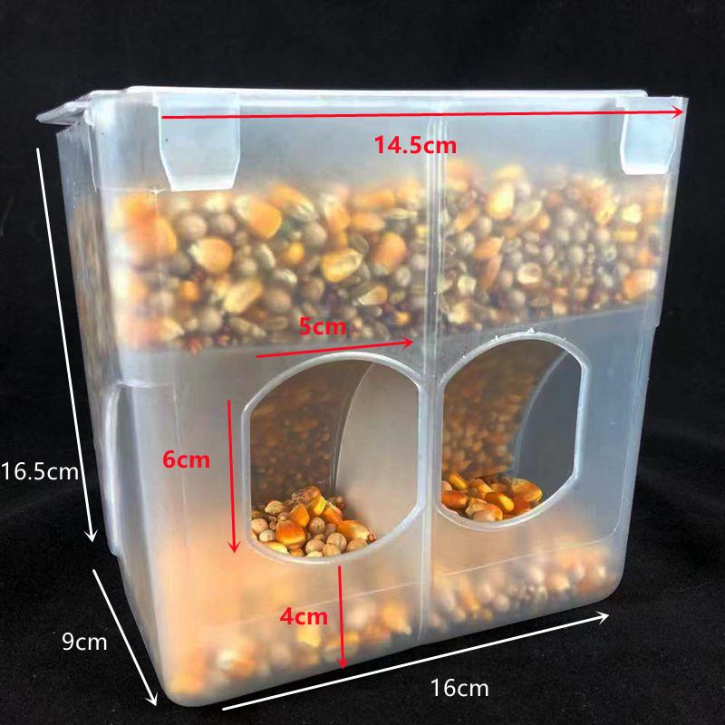 Pigeon Food and Water Dispenser with Lid - Anti-Spill Feeder Trough