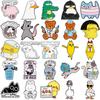 Multi Animal Style Cute Healing Enamel Pins Cat Duck Goose Goofy Style Brooches Lapel Badge Funny Jewelry Gifts Accessories