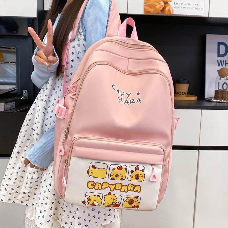 Vierteiliges Rucksack-Set Kinder-Schüler-Cartoon-Schultasche Damen Multifunktionaler Rucksack