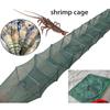 Durable Nylon Mesh Magic Fishing Trap Black Foldable Fishing Net 17 Section+10 Holes Easy Throw Crab Baits Trap Outdoor