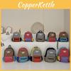 Canvas Color Blocked Backpack With Nylon Simple For Children Backpack Spine