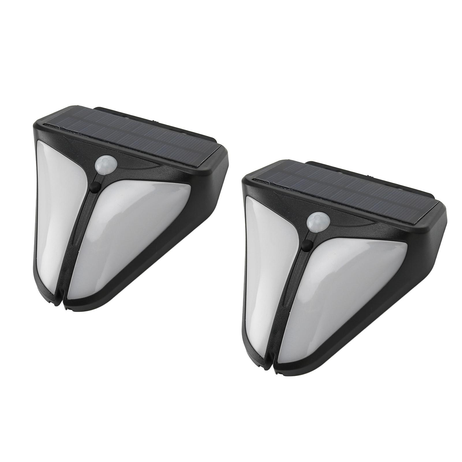 2 Pack Solar Motion Sensor Alarm, 129DB Solar Sound and Light Alarm Motion Detector Flash Warning Strobe Security Alarm for Farm Home