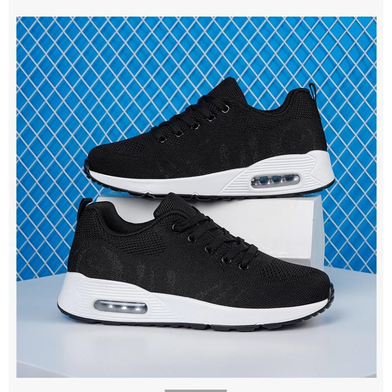 Весна Новые Дышащие Спортивные и Повседневные Туфли из Сетки Flyknit Корейское Издание — фото 7