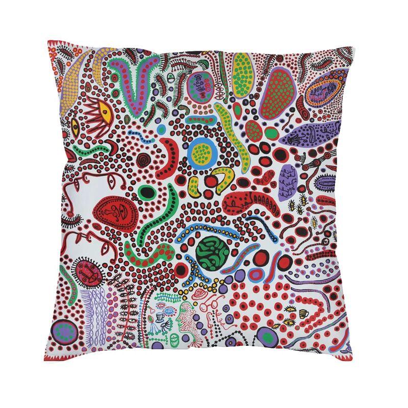 

Yayoi Kusama Square Pillowcover Decoration Mushroom Pop Art Cushions Throw Pillow for Living Room Doublesided Printing 30x30cm 12x12in