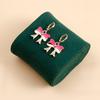 Cross-Border Jewelry Amazon Hot-Selling Alloy Colored Drip Bow Earrings New Internet Celebrity Temperament Earrings