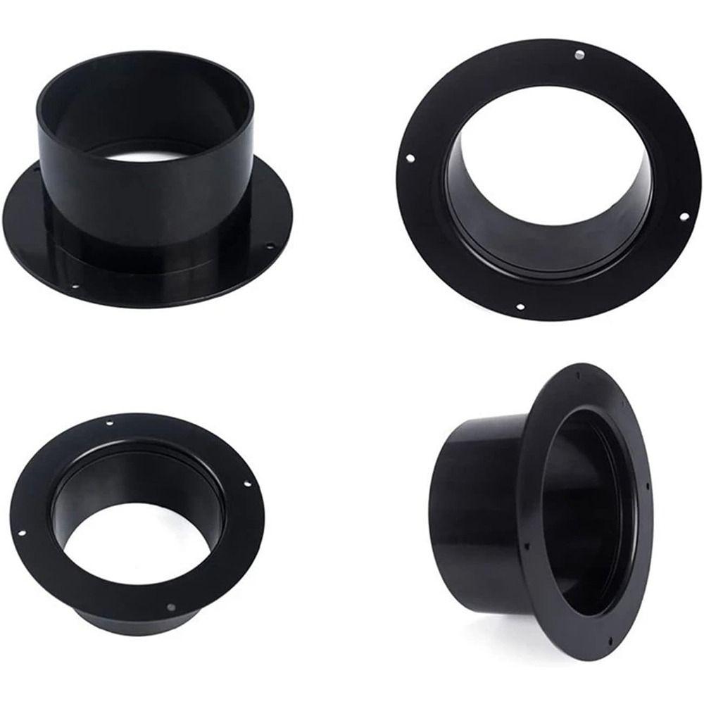 Black Ventilation Pipe Joint ABS Exhaust Pipe Connector Wall Flange Connector  Ventilation Pipe