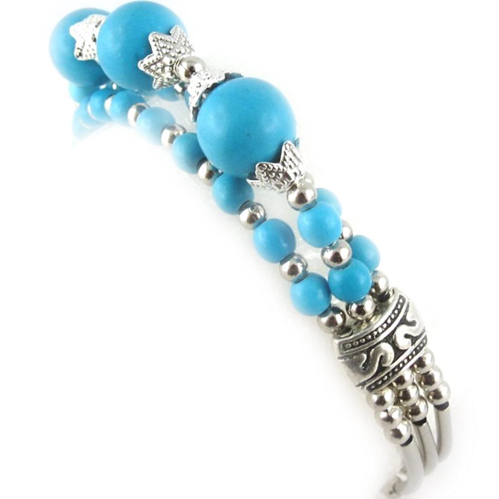 Les Trésors De Lily [K7301] - Bracelet créateur 'Minéralia' turquoise