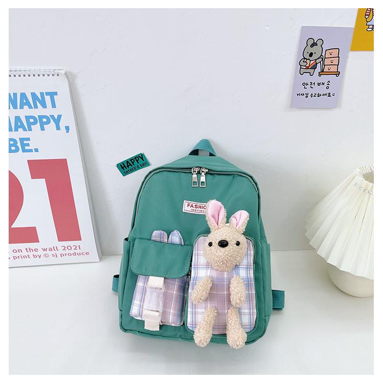 Adorable Cartoon Bear Rabbit Kids Backpack Ideal For Preschool Boys Girls Ages 3-6 Breathable And Durable Nylon