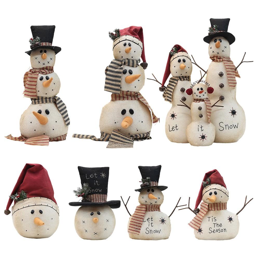 Bright Colors Christmas Snowman Ornament Holiday Decoration