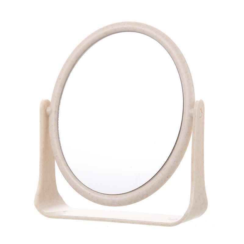 Rotatable Square Double-Sided Desktop Makeup Mirror for Dormitory