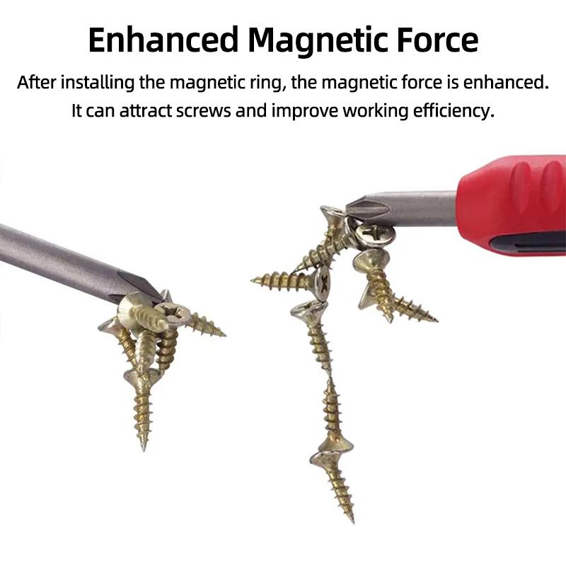 Magnetic Bit Holder Magnetic Ring Strong Magnetizer Demagnetizer Magnet Ring For 1/4 Inch 6.35mm Screwdriver Bit Holder Hand Tools Accessories