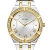 Guess Cosmo Diamonds Series Silver Dial Two-Tone Stainless Steel Strap Women's Quartz Watch - GW0033L4