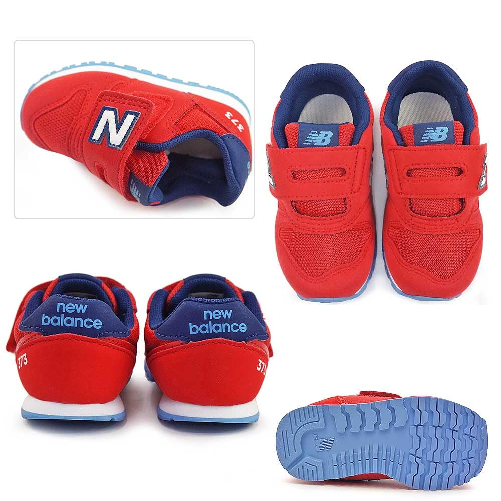 Kids Sneakers IZ373 PD2 Baby Children Simple Velcro PD2 [New Balance] (Red/Blue) 13.0cm