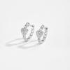 ANDYWEN 925 Sterling Silver Hoop Earrings Gold Plated Ladies Earrings Heart Shaped Earrings Sparkling Cubic Zirconia Fine Jewelry