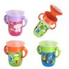 Baby Sip Cup with 360Degree Rotating Lid Portable Easy Grip Handle Leakproof Cup Learning Drink Water Bottle