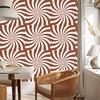 Hippie Background Wallpaper Orange and White for Living Room and Bedroom 50x1000