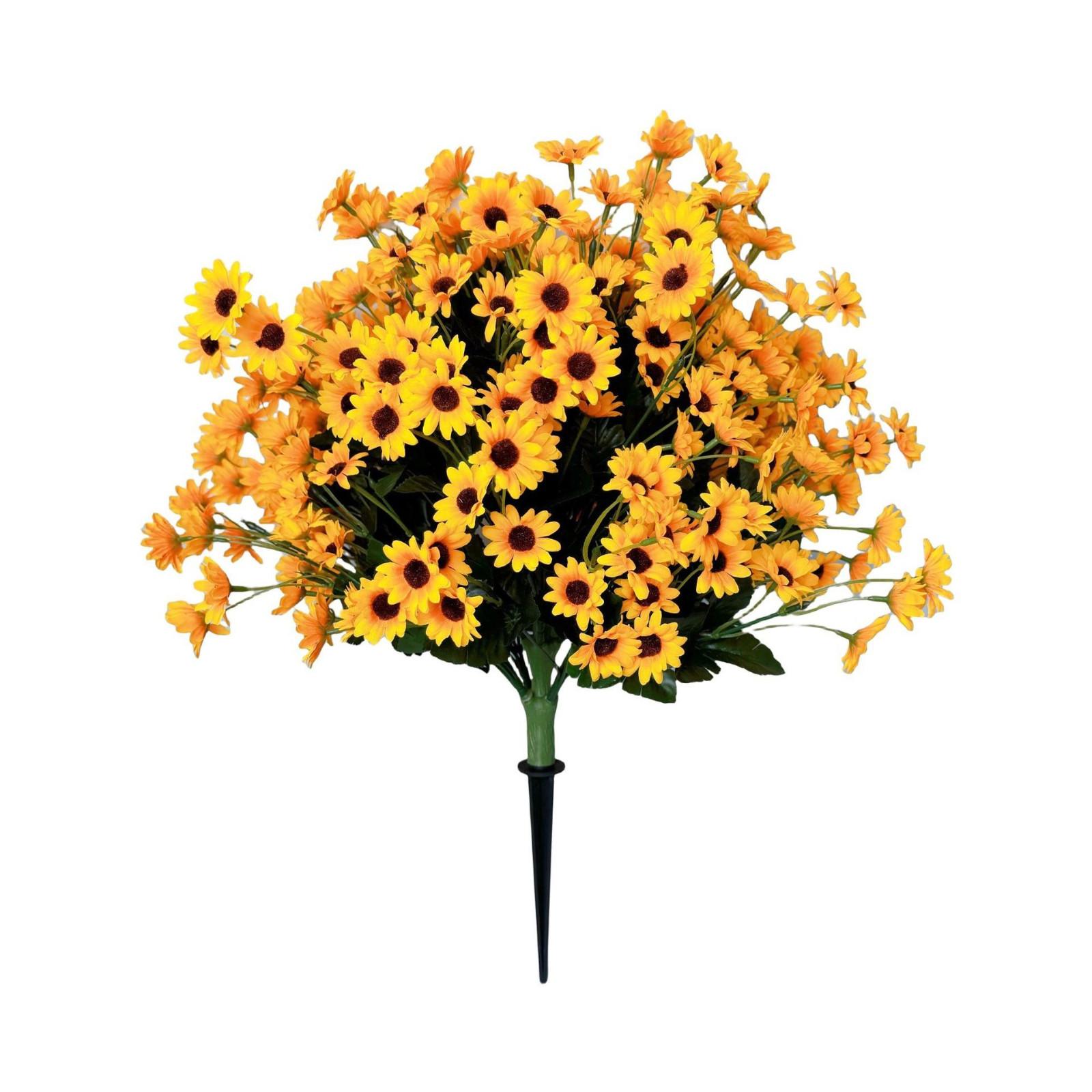 

Желтая маргаритка для посадки на земле, имитация цветов, украшение сада, крыльца, террасы; Украшение для сада; Искусственный цветок One Size жёлтый